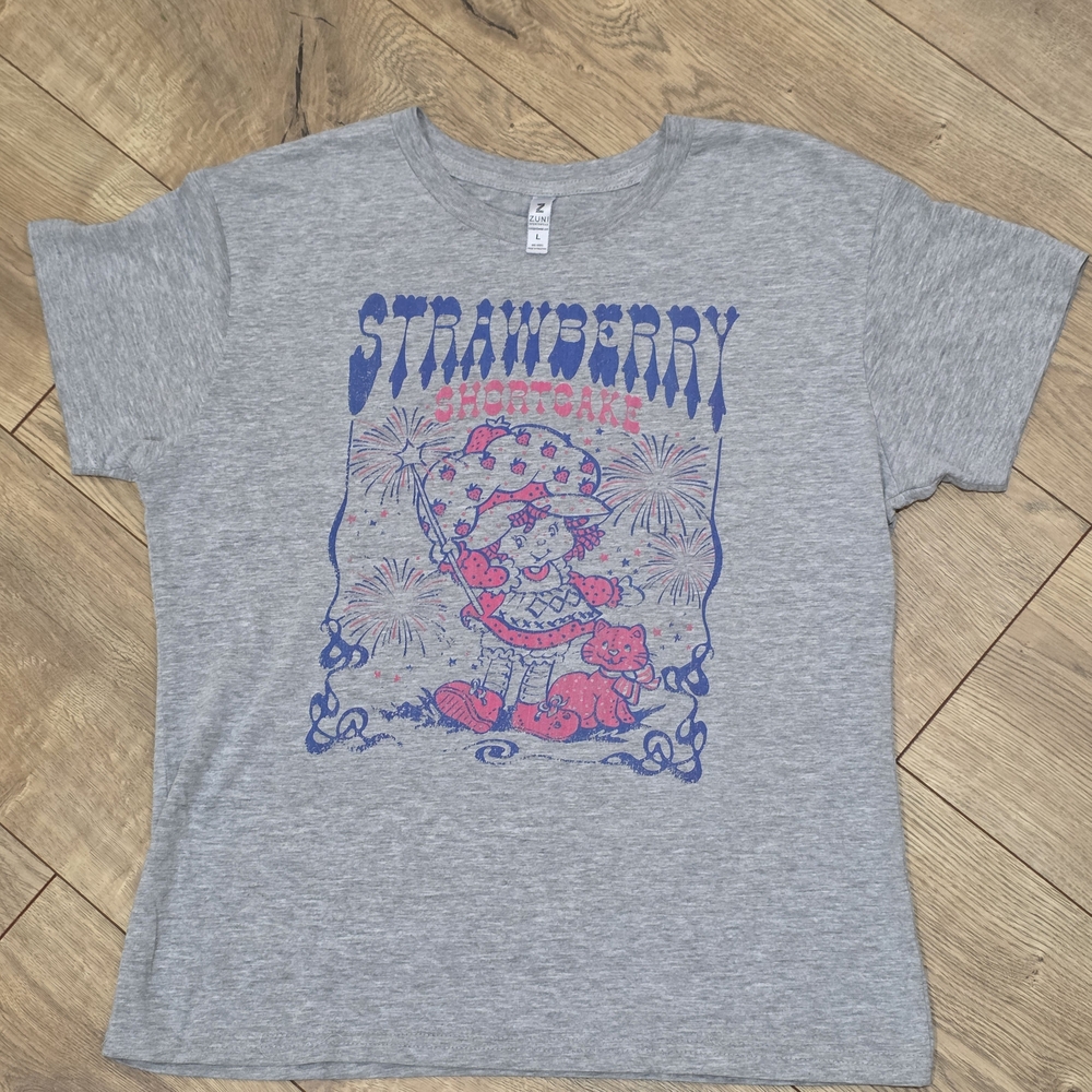 Kids Strawberry Shortcake Graphic Tee - Gray
